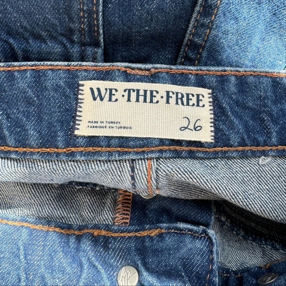 NWT Free People Palmer Cuffed Jeans Mid Rise Denim We The Free 26 - Picture 9 of 16